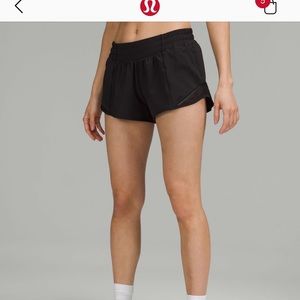 lululemon black hotty hot low rise shorts